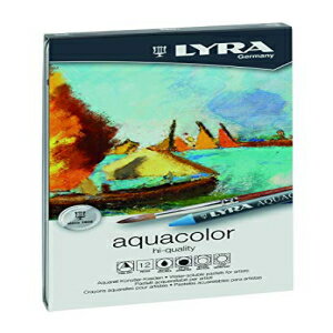 LYRA Aquacolor 水溶性ワックスクレヨン、12 個セット、アソートカラー (5611120) LYRA Aquacolor Water-Soluble Wax Crayons, Set of 12 Crayons, Assorted Colors (5611120)