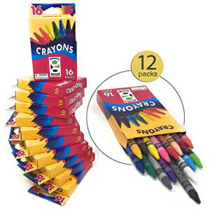 12 pbNZbg - Geddes N 􂦂 16 ct - oN Set of 12 Packs - Geddes Wholesale Discount Crayons Washable 16 ct - Bulk