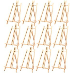 木製イーゼル 絵画 アート 工芸用イーゼルスタンド (9 x 14.8インチ 12パック) Wood Easels, Easel Stand for Painting, Art, and Crafts (9 x 14.8 in, 12 Pack)