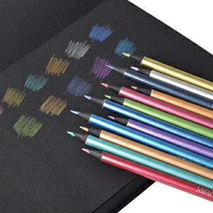 メタリック色鉛筆 ブラックウッド ドローイング鉛筆 12色アソート スケッチ鉛筆セット アート鉛筆 子供用 大人 塗り絵 アートクラフト Metallic Colored Pencils Black Wood Drawing Pencils 12 Assorted Colors Sketching Pencil Set Art Pencils