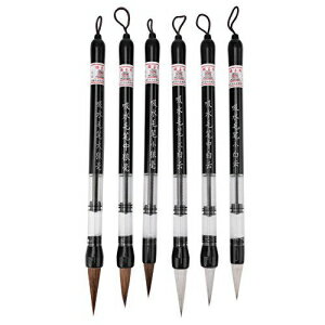 My 6 {AsXgtBMyAz`MyŏK邽 6pcs Chinese Brush Pen, Piston Fill Water Brush Pen For Practicing Calligraphy On Water-Writing Cloth Drawing Brush Pen