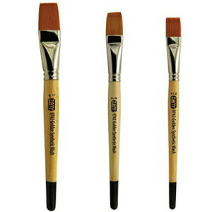 ZEM uV wpS[fuV EHbV/O[Y Zbg TCY 1/2 C`A3/4 C`A1 C` ZEM Brush Student Golden Synthetic Brushes Wash/Glaze Set Sizes 1/2