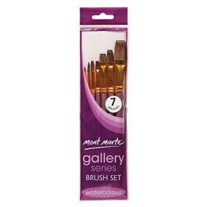 }e M[ V[Y ʃuV ZbgA7 ZbgB|j[̖тꂽ܂܂ȐʃyCguVłB Mont Marte Gallery Series Watercolour Brush Set, 7 Piece. Features a Range of Watercolour t Brushes Made f