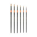 HWAHONG アーティスト水彩ペイントブラシ 700R 丸ブラシ_6本セット HWAHONG Artist Watercolor Paint Brush700R, Round Brush_Set of 6 Brushes
