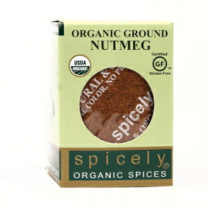 0.40オンスのecoBox、スパイスの効いたオーガニックナツメグパウダー、0.4オンスの認定グルテンフリー 0.40 OZ ecoBox, Spicely Organic Nutmeg Ground 0.4 Oz Certified Gluten Free