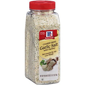マコーミック 粗挽きパセリ入りガーリックソルト、28オンス McCormick Coarse Grind Garlic Salt With Parsley, 28 oz
