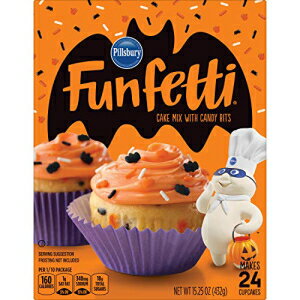 Pillsbury Funfetti ハロウィンケーキミックス キャンディービット付き 15.25オンス Pillsbury Funfetti Halloween Cake Mix with Candy Bits, 15.25 Ounce