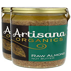 Artisana Organics-アーモンドナッツバター、単一成分の手作りのリッチ＆シックスプレッド、USDA＆QAIオーガニック認定、非GMO、ビーガン＆グルテンフリー（2パック、14オンス） Artisana Organics - Almond Nut Butter, Single Ingredient Handmade Rich & T