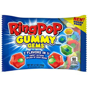 リングポップグミジェムキャンディ、3.7オンス（16個パック） Ring Pop Gummy Gems Candy, 3.7 Ounce (Pack of 16)