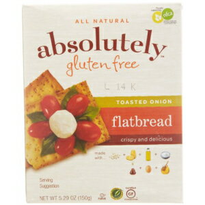 完全グルテンフリー トーストオニオンフラットブレッド、5.29オンス (3個パック) Absolutely Gluten Free Toasted On…