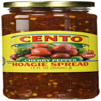 Cento ダイスカット ホット チェリー ペッパー (ホット) ホーギー スプレッド - 12 液量オンス (2 個パック) Cento Diced Hot Cherry Pepper (Hot) Hoagie Spread - 12 Fl Oz (Pack of 2)