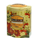 バシラーマジックフルーツティーキャディー、ルーズラズベリーとローズヒップ、100グラム Basilur Magic Fruit Tea Caddies, Loose Raspberry And Rosehip, 100 Gram