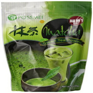 Possmei タピオカ ティー ミックス インスタント パウダー、緑茶、2.2 ポンド Possmei Bubble Tea Mix Instant Powder, Green Tea, 2.2 Pound