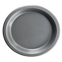 ▭10C`BVo[vX`bNfU[g/T_v[g - \bhJ[ĝăv[g - 50 Exquisite 10 Inch. Silver Plastic Dessert/Salad Plates - Solid Color Disposable Plates - 50 Count