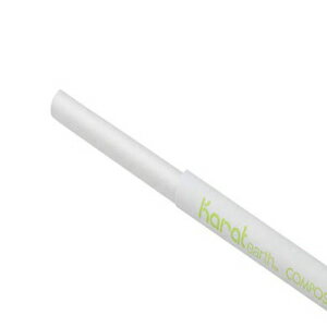 Karat Earth KE-C9330W 7.75 "ペーパーラップジャイアントペーパーストロー（7mm）-ホワイト（2,000 ct） KARAT EARTH KE-C9330W 7.75" Paper Wrapped Giant Paper Straw (7mm) - White (2,000 ct)