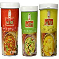 [vC bhJ[y[XgAO[J[y[XgACG[J[y[Xg̃ZbgłBf炵Mtg Mae Ploy Red Curry Paste, Green Curry Paste and Yellow Curry Paste Set. Great Cooking gifts