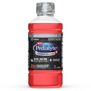 Pedialyte AdvancedCare +dhNAd33APreActivvoCIeBNXA`h`F[UNA1bg Pedialyte AdvancedCare+ Electrolyte Drink with 33% More Electrolytes and has PreActiv Prebiotics, Chilled Cherry Pom