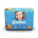 Comfeesおむつサイズ6、使い捨ておむつ、23カウント、エコノミーパックプラス（4パックの箱）… Comfees Diapers Size 6, Disposable Baby Diapers, 23 Count, Economy Pack Plus (Box of 4 Packs)…