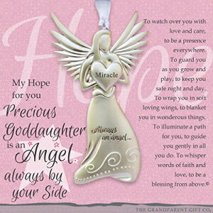 美しい天使の飾り - 洗礼、心温まる堅信のためのゴッドドーターへのギフト (ゴッドドーター) Beautiful Angel Ornament - Gift for Goddaughter for Baptism, Confirmation with Heartwarming Sentiment (Goddaughter)