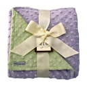 MEGオリジナルミンキードットベイビーガールブランケットラベンダー/グリーン、321 MEG Original Minky Dot Baby Girl Blanket Lavender/Green, 321