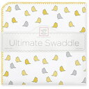SwaddleDesigns Ultimate Swaddle、X-Large Receiving Blanket、Made in USA Premium Cotton Flannel、Yellow Jewel Tone Little Chickies（Mom's Choice Award Winner） SwaddleDesigns Ultimate Swaddle, X-Large Receiving Blanket, Made in