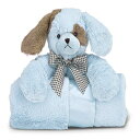 Bearington Baby Waggles Cuddle Me Sleeper、Blue Puppy Dog Large Size Security Blanket、28.5 