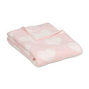 リビングテキスタイルシェニールベビーブランケット。ピンクハーツベビーベッドとベビーカー用の超ソフトスローブランケット（40x30インチ） Living Textiles Chenille Baby Blanket. Pink Hearts Ultra-Soft Throw Blanket for Cribs and Strollers (40x30