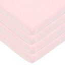 American Baby Company Pack of 4 100％Natural Cotton Jersey Knit 18 x 36 Cradle Sheet、Fitted、Pink、Soft Breathable、for Girls American Baby Company Pack of 4 100% Natural Cotton Jersey Knit 18 x 36 Cradle Sheet, Fitted