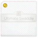 SwaddleDesigns Ultimate Swaddle、X-Large Receiving Blanket、Made in USA Premium Cotton Flannel、Pastel Pink Classic Polka Dots（Mom's Choice Award Winner） SwaddleDesigns Ultimate Swaddle, X-Large Receiving Blanket, Made in USA