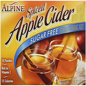 アルパイン、スパイスサイダー、シュガーフリーアップルフレーバードリンクミックス、1.4オンスボックス（6パック）-スパイスオブライフスターラー付き Make Your Day Alpine, Spiced Cider, Sugar Free Apple Flavored Drink Mix, 1.4oz Box (Pack of