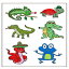 ץߥŪʥȥѡƥǰ: ˡᡢ롢쥪󡢥ɥȥإ Premium Reptile Temporary Tattoos, Party Favors: Crocodile, Turtle, Frog, Chameleon, Komodo Dragon, Snake