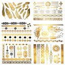 テラタトゥーテンポラリーメタリックタトゥー-75フェイクゴールドタトゥー Terra Tattoos Temporary Metallic Tattoos - 75 Fake Gold Tattoos