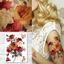 SupperbꎞIȓn-ʂ̃ỏԑ Supperb Temporary Tattoos - Watercolor Roses Bouquet