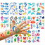 Phogary Kids一時的な入れ墨（100pcs +）、海の世界のテーマの入れ墨（14枚）-魚、サメ、カメ、タツノオトシゴ、海の星、タコ、カニ-海洋生物のパターン男の子の女の子のための偽の防水入れ墨 Phogary Kids Temporary Tattoos(100pcs+), Sea World Theme Tattoo