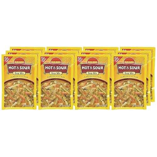ホット＆サワー スープ ミックス パケット - アジアン スープ レシピ - 各 1.34 オンス (12 個パック) Hot & Sour Soup Mix Packets - Asian Soup Recipe - 1.34 Ounces Each (Pack of 12)