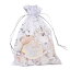 PH PandaHall 100pcs 5x7 Inch Heart Organza Bags White Jewelry Pouch Bags Sheer Drawstring Bags Wedding Favors Bag Candy Gift Bags for Small Business Mother Valentine's Day Festival Christmas