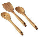 Anolon チークウッドツール 13 インチツールセット、3 ピース Anolon Teak Wood Tools 13-Inch Tool Set, 3-Piece