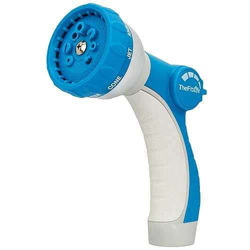 楽天GlomarketTheFitLife Garden Hose Nozzle Sprayer - Integrated Water Nozzle with 8 Adjustable Watering Patterns, Leak Proof, Water-saving, , Easy Control for Watering Plants, Car Washing （Classic）