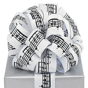 黒音符白リボン 20 ヤード 1.5 インチ有線弓クラフト装飾音楽ギフト Black Musical Notes White Ribbon 20 Yards 1.5" Wired Bow Craft Decor Music Gift