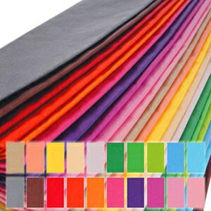 PMLAND 100  v~Ai MtgeBbVy[p[ - 20 FA\[g - 26 C` x 20 C` PMLAND 100 Sheets Premium Quality Gift Wrapping Tissue Paper - 20 Assorted Colors - 26 Inches x 20 Inches