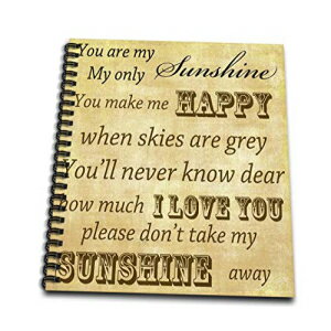 3dRose Vintage Sunshine-Love Songs-Drawing BookA8 x 8C`idb_79369_1j 3dRose Vintage Sunshine-Love Songs-Drawing Book, 8 by 8-inch (db_79369_1)