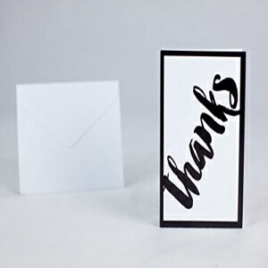 ubNtHCuNTL[m[gJ[hƕi20Zbgj Bella Bug Black Foil Blank Thank You Note Cards and Envelopes (Set of 20)