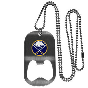 NHL Siskiyou スポーツ ファン ショップ バッファロー セイバーズ 栓抜き タグ ネックレス 20 インチ スチール NHL Siskiyou Sports Fan Shop Buffalo Sabres Bottle Opener Tag Necklace 20 inch Steel