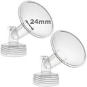 Two Flanges - 24mm, Nenesupply 2 24mm Flanges Compatible with Spectra S2 Spectra S1 Spectra 9 Plus Breastpump. Replace Spectra Pump Parts Replace Spectra Flange Replace Spectra S2 Accessories and Breastshield
