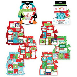 Bundle of 2 Die Cut Christmas Holiday Gift Tag Label Booklets, 120 Labels for Boys and Girls B-THERE Bundle of 2 Die Cut Christmas Holiday Gift Tag Label Booklets, 120 Labels for Boys and Girls