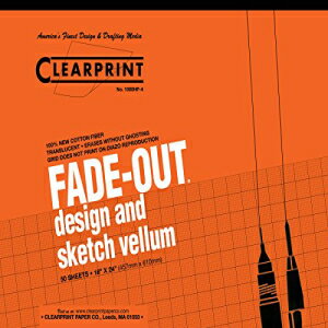 Clearprint 1000H fUC xpbhAtF[hAEg 4x4 ObhA16 |hA 100%A18 x 24 C`A50 AAe 1 (10004422) Clearprint 1000H Design Vellum Pad with Printed Fade-Out 4x4 Grid, 16 lb, 100% C