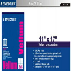 Staedtler Paper 100% Rag VellumA8 x 8 ObhA11 C` x 17 C`A50 ̃pbh Staedtler Paper 100% Rag Vellum, 8 x 8 Grid, 11