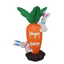 インパクトキャノピーインフレータブル屋外イースターデコレーション、巨大なニンジンのイースターバニー、高さ4フィート Impact Canopy Inflatable Outdoor Easter Decoration, Easter Bunnies with Giant Carrot, 4 Feet Tall