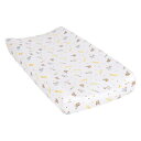 トレンドラボジャングルファンアニマルチェンジングパッドカバー、ホワイト Trend Lab Jungle Fun Animal Changing Pad Cover, White