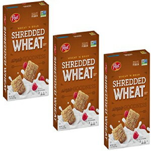 シリアル 3個パック - 細断後の小麦スプーンサイズの小麦ふすまシリアル18オンス。箱 Pack of 3 - Post Shredded Wheat Spoon Size Wheat'n Bran Cereal 18 oz. Box